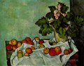 Stillleben mit Fruchtgeranien Vorrat Paul Cezanne